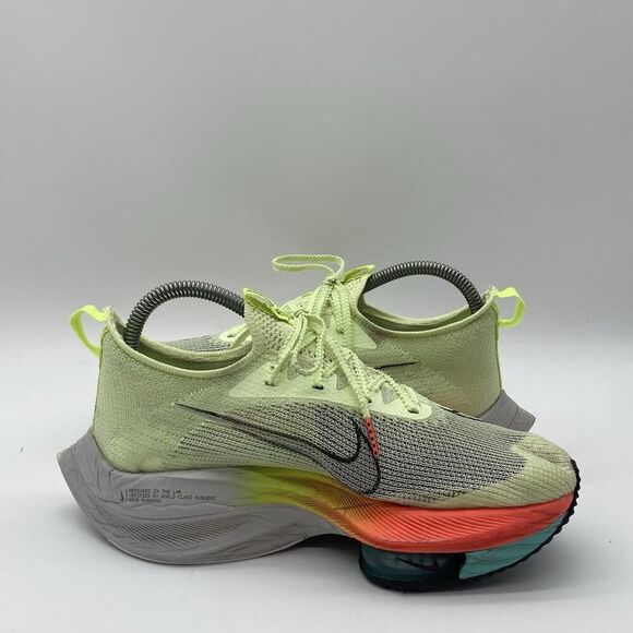 Mens Size 6.5 Nike Air Zoom Alphafly Next% Barely Volt/Orange Running CI9925-700 - Picture 6 of 9